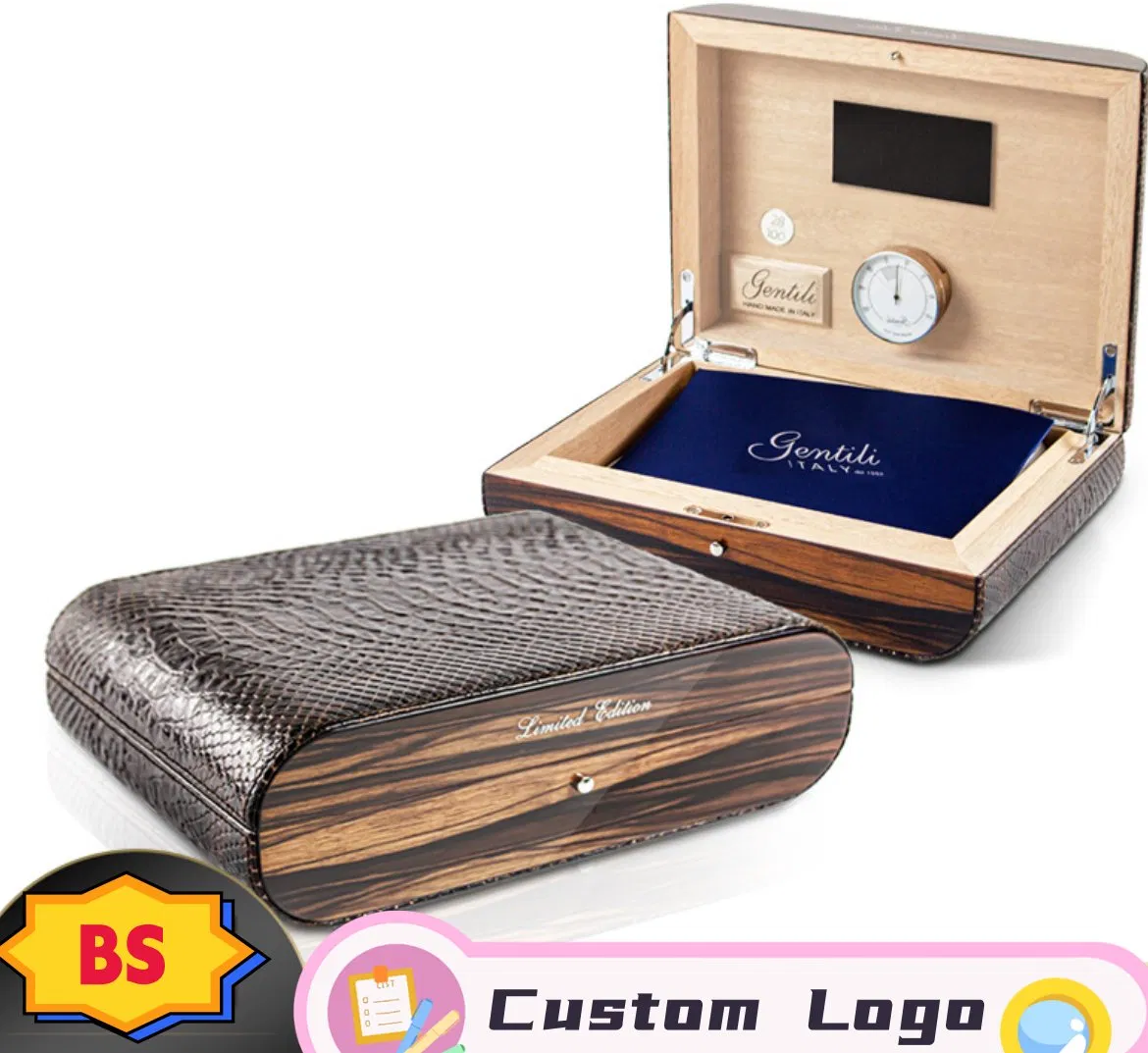 Luxury Collectable Lacquering Cedar Wood Cigar Humidor with Gift Box