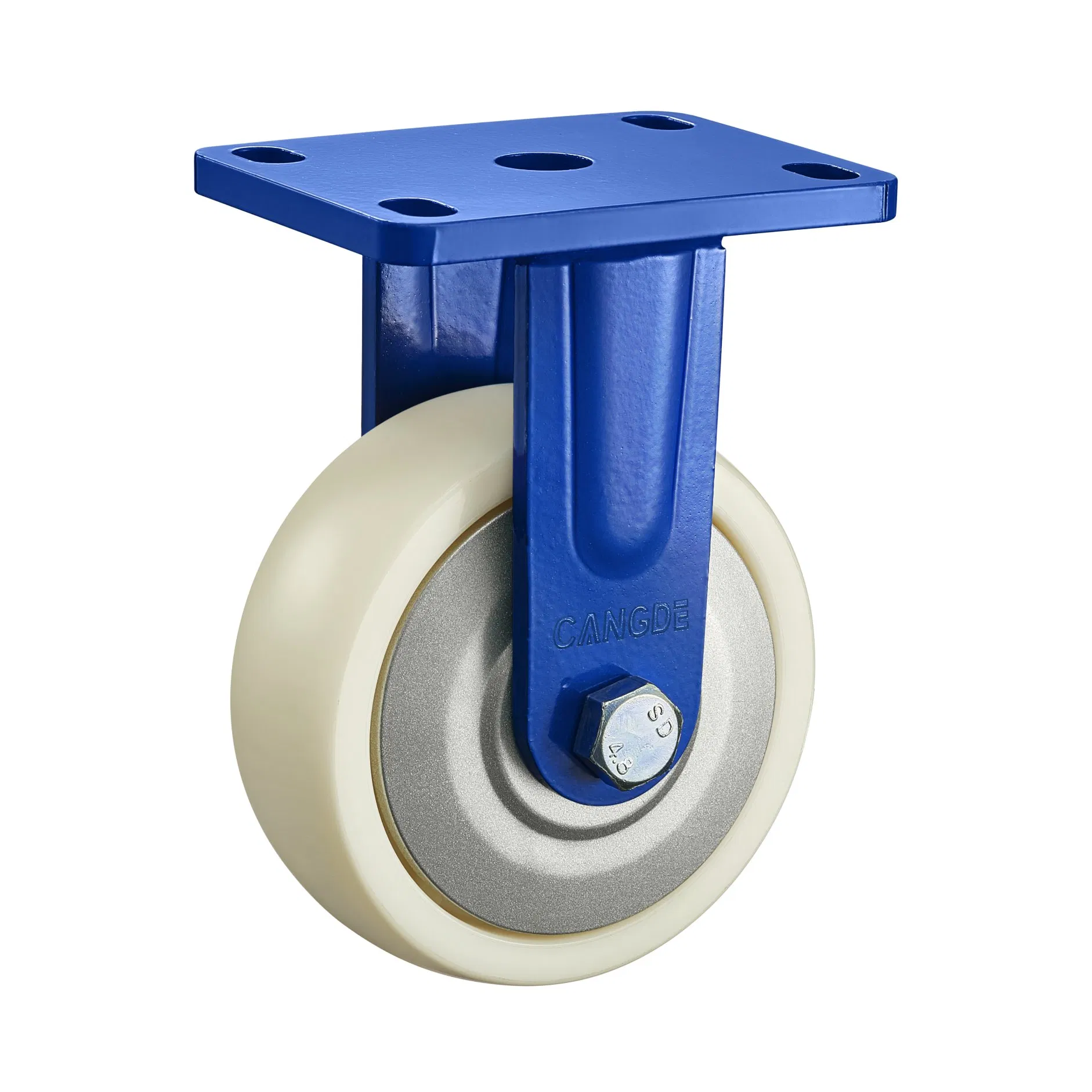 Ultra Heavy Industrial Casters Nylon Wheel Rigid Casters Top Plate140*110