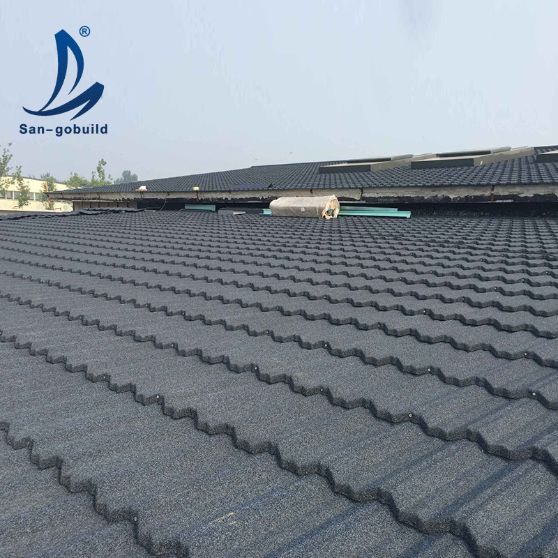 Genteng Roofing Sheet Galvalume Stone Color Coated Roof Tiles