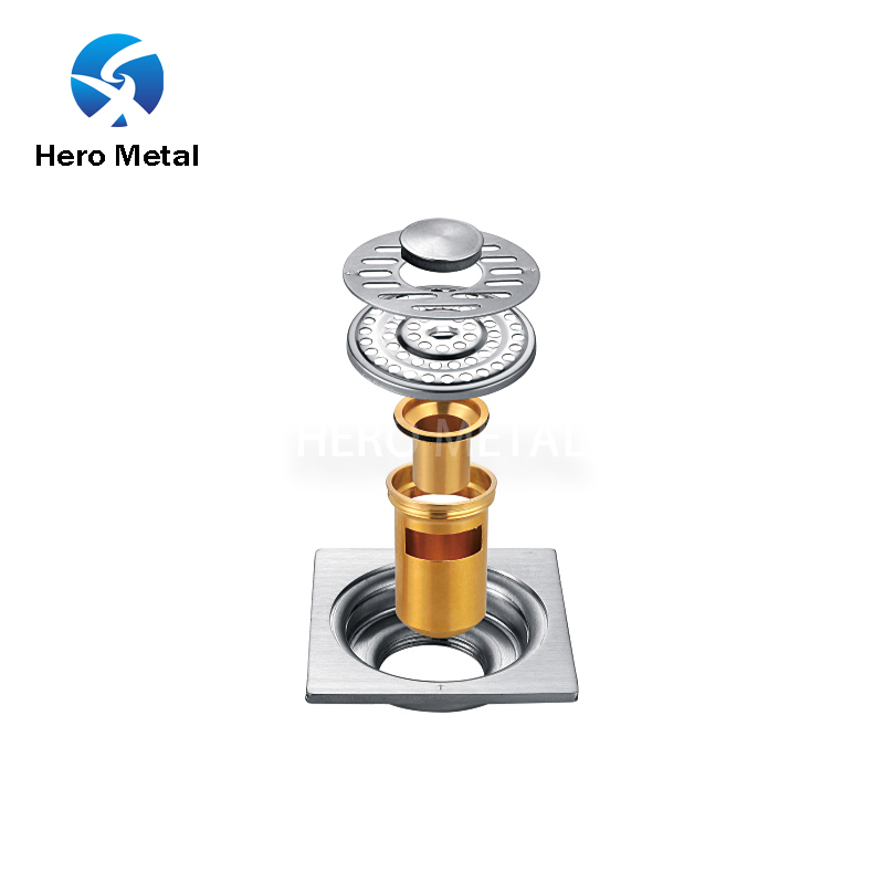 High Quality Floor Drain Bathroom Kitchen Stainless Steel Trap Portable Floor Drain Decor Shower Reversible Drain Cover Tile Insert Hidden Shower Floor Drain