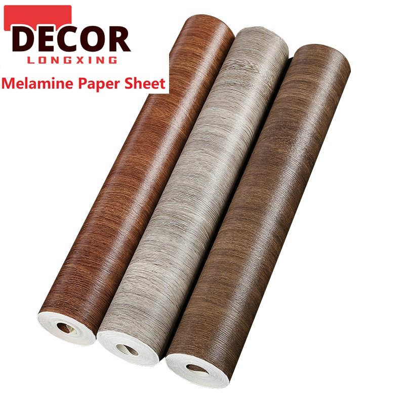 Factory Hot Sale Melamine Paper 60g 70g 80g 90g 100g Wood Grain Solid Color Melamine Impregnated Paper for MDF HPL