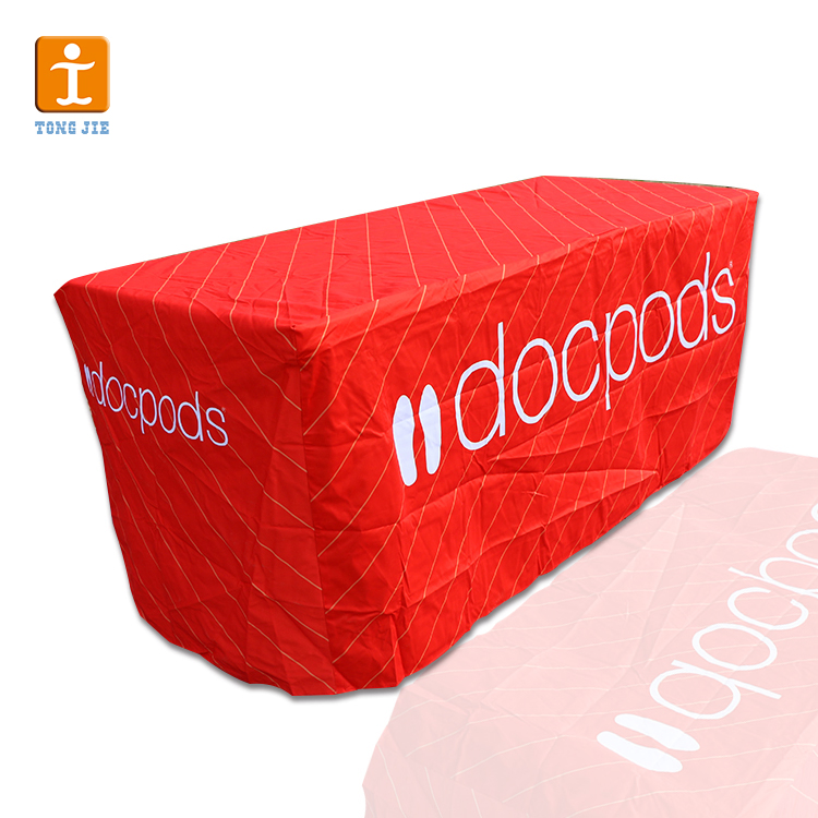Rectangular Fitted Table Cloth Custom Print Advertising Cover Table Cloth Commercial
