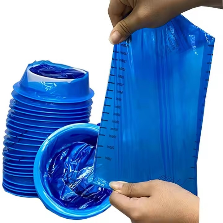 High Quality Plastic Blue Traveling Airplane Disposable Waterproof Vomit Emesisi Bags for Children