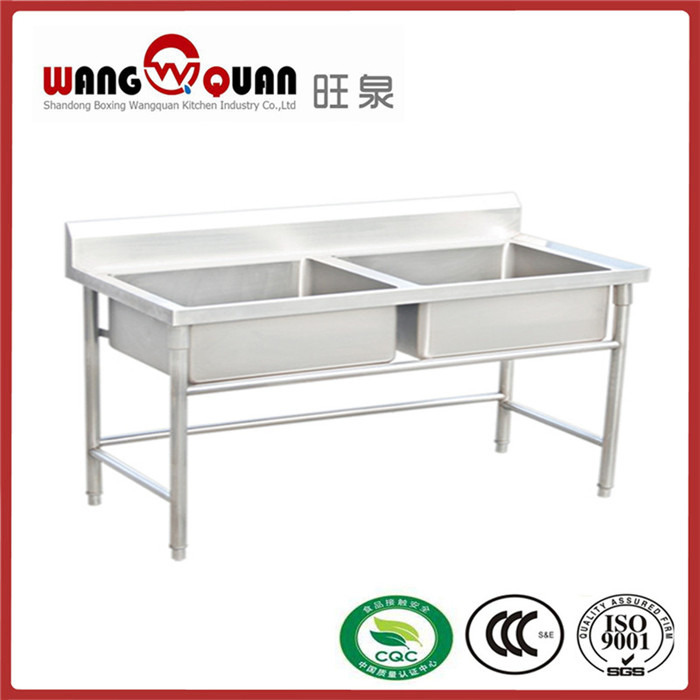 Double Kitchen Wash Basins with Middle Drainboard