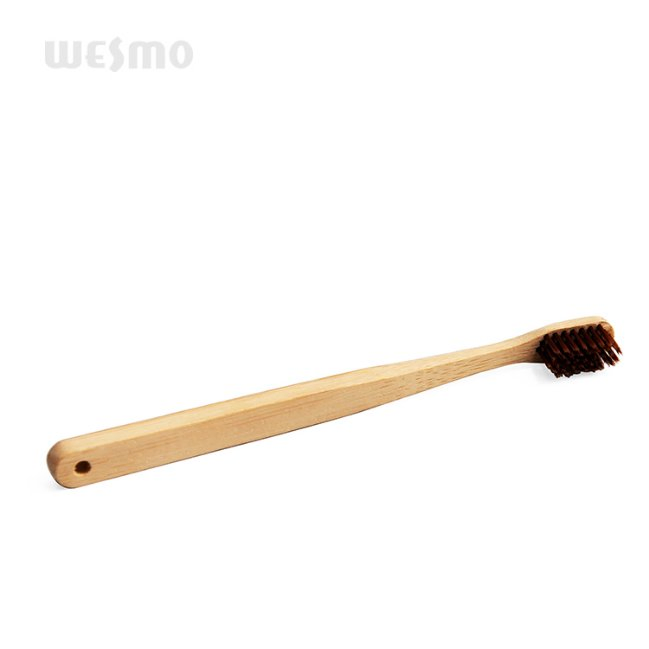 Eco-Friendly dark-Brown Bristle Bamboo Toothbrush