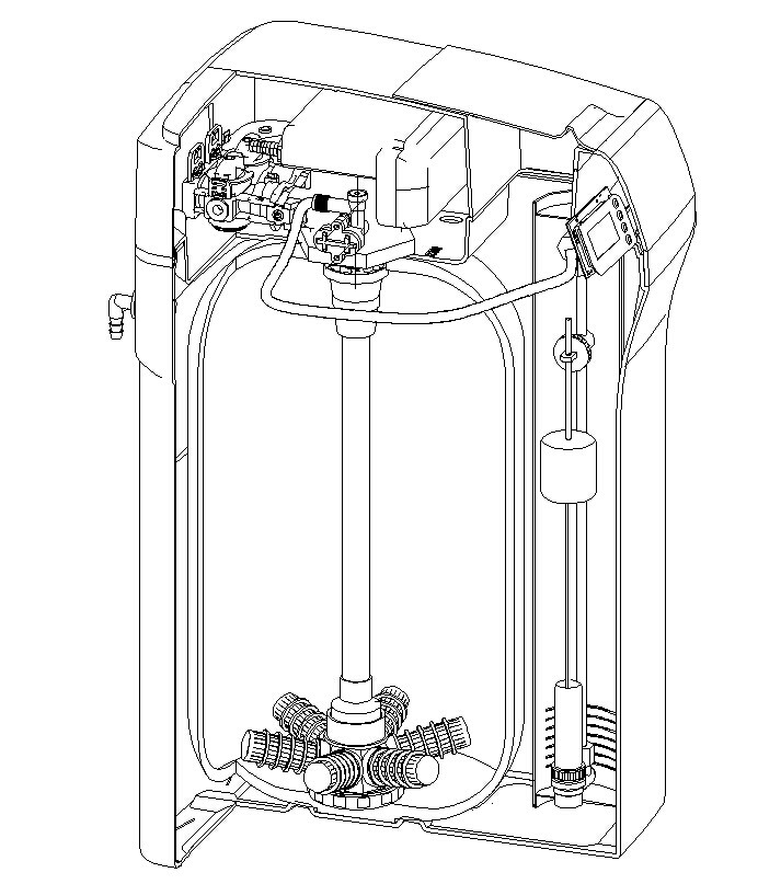 3500L/H Unique Automatic Cabinet Water Softener