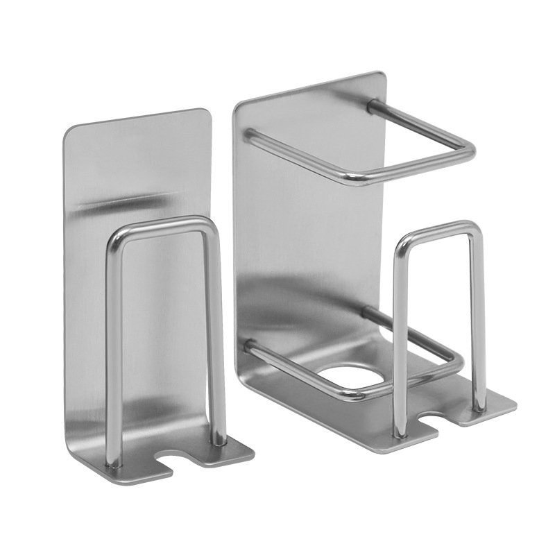 Glossy Stainless Steel Toothbrush Rust-Proof Holder Cup Hole-Free Seamless Adhesive Organizer Wbb15702