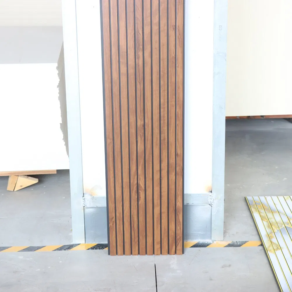 Black Ceiling Panel Lambrin PVC Interior Fluted Wall Panel WPC Designs UV Marble Sheet for Home Wall Decoration