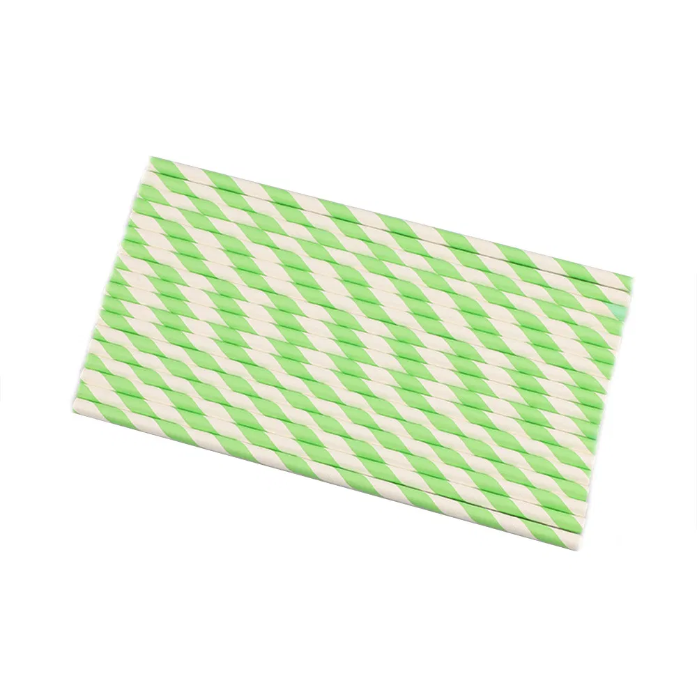 Paper Straw with Striped Design for Creative Colorful Drinks, Fruit Juices, Milk Teas. One-Time Degradable Paper Straw Manufacturer for Wholesale.