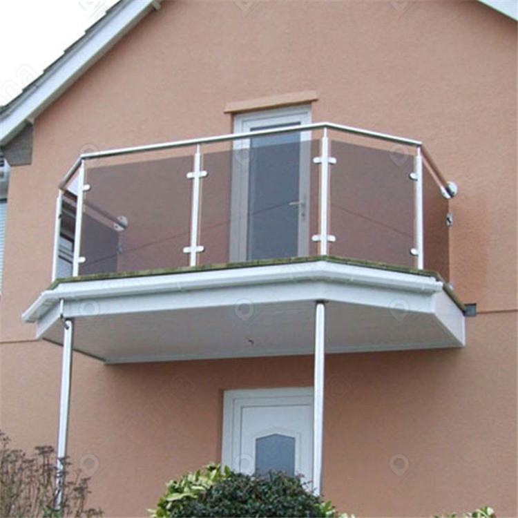 Hot Sale Balustrades Good Quality Outdoor Balcony Railing Stainless Steel Handrail Post Metal Glass Railing