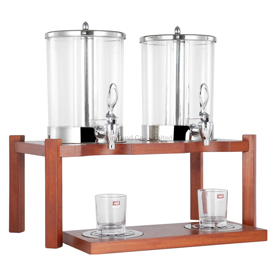 Commercial Triple Heads Hotel Restaurant Portable Manual Plastic Cereal Dispenser with Base for Display