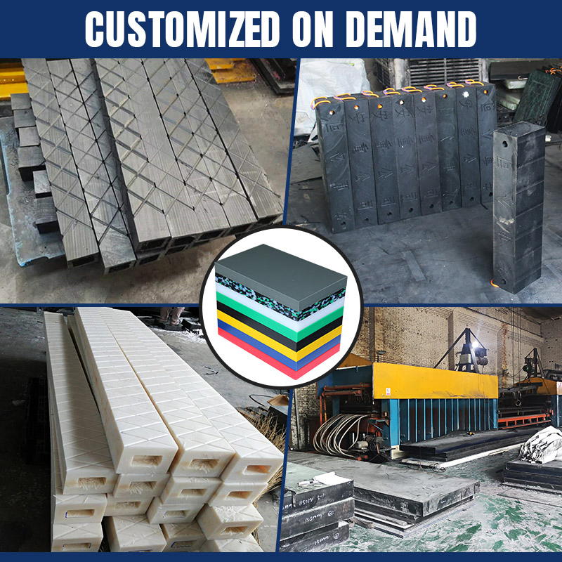 Recycled Anti UV UHMW PE Plastic Sleepers 200*200 for Crane