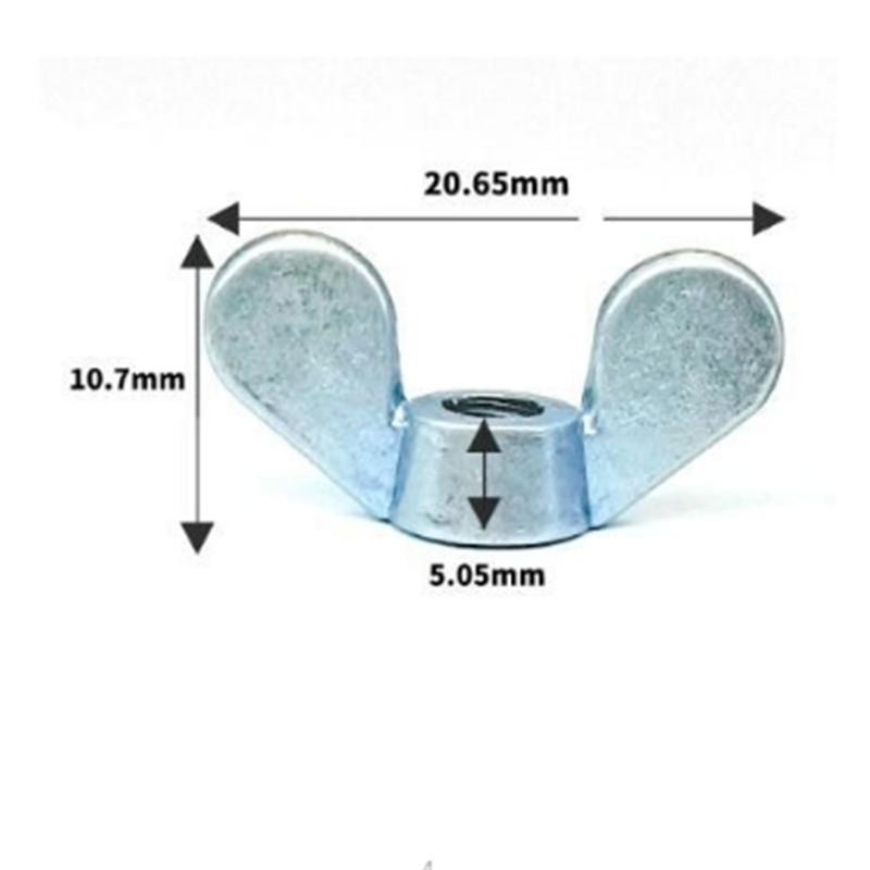 Butterfly Female Plate Female Zinc Alloy Hand Twist Round Wing Butterfly Female Horn Ingot Nut