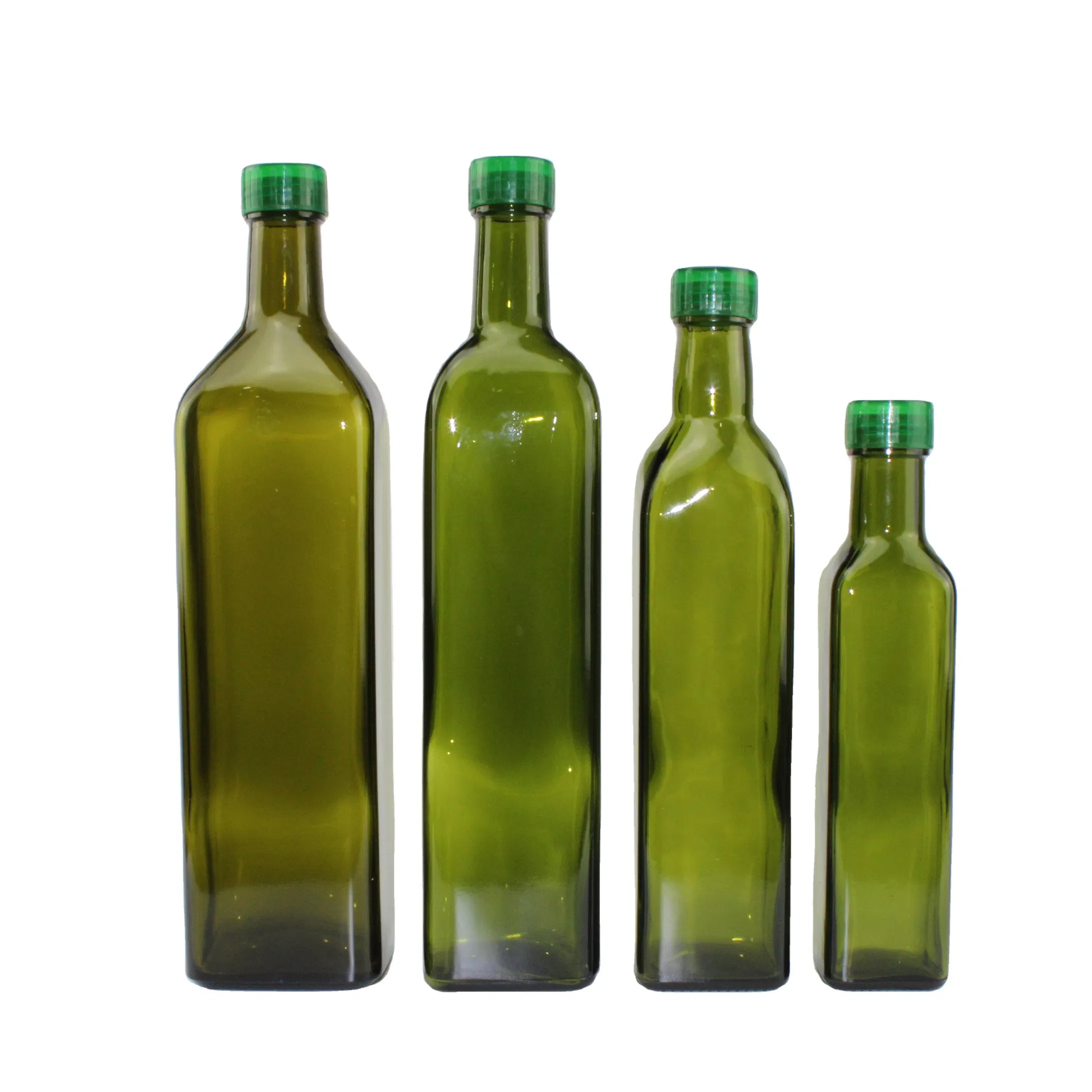 Wholesale 500ml Dark Green Marasca Glass Bottle Olive Oil Bottle with Oil Dispenser
