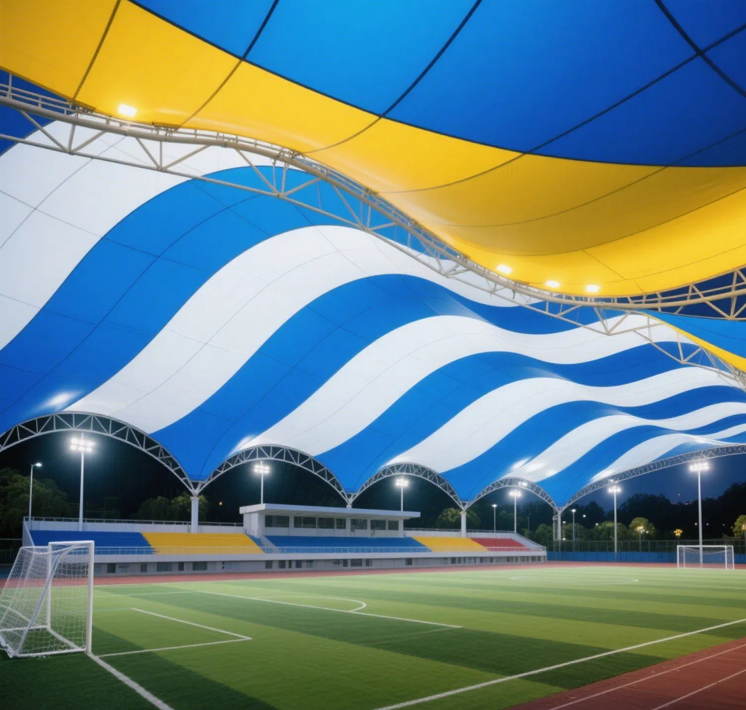 Sport Air Dome Inflatable Soccer Stadium Fireproof Tensile Structure