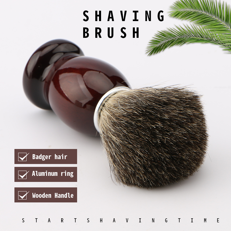D812 Custom Packing Wooden Handle Badger Hair Classical Wet Shaving Shaving Brush for Gentleman Professional Salon Shaving Brush