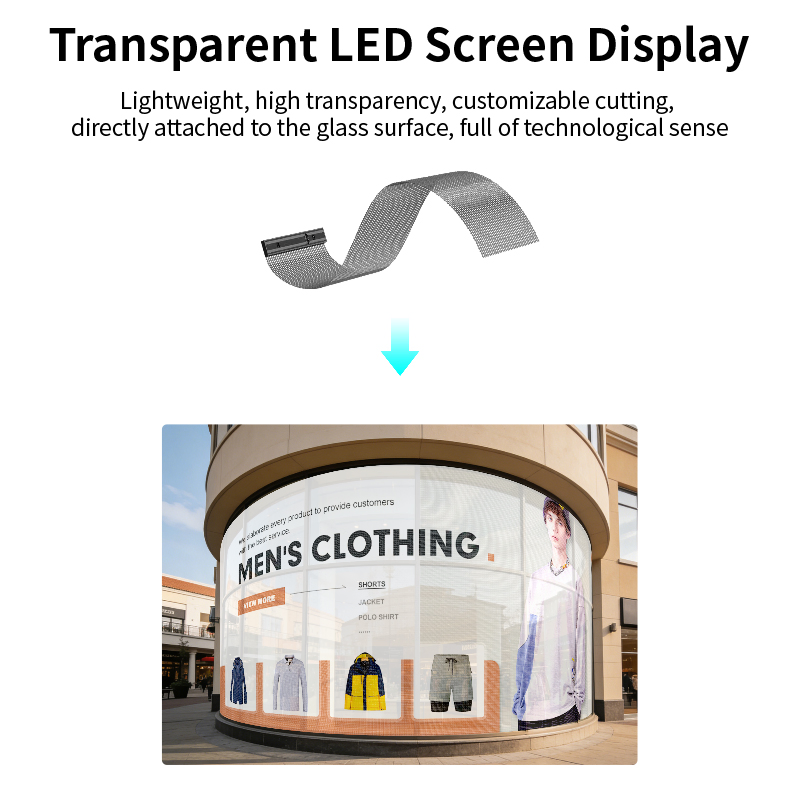 Transparent LED Display Customized Outdoor High Brightness Full Color P2.5 P3.91 P6.25 P20 Transparent LED Screen