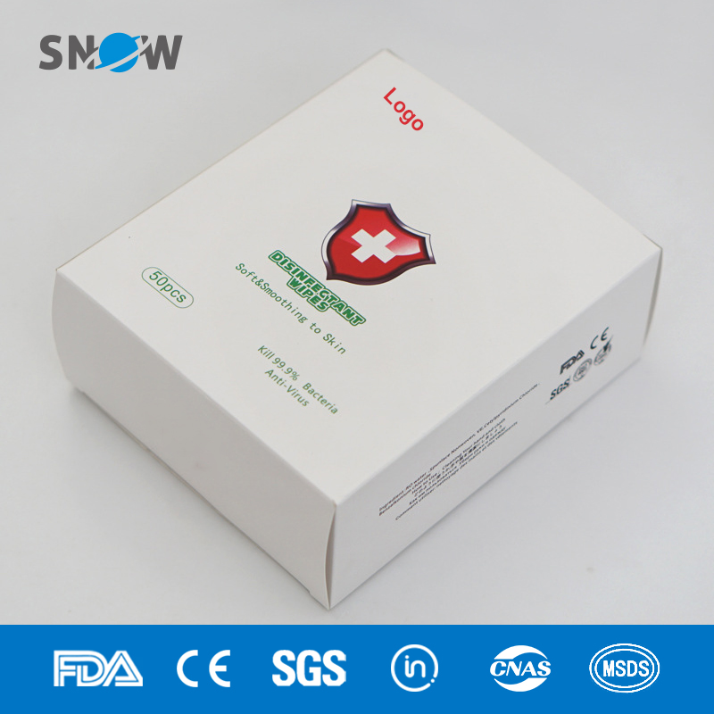 OEM Customized Alcohol Free Antibacterial Wet Wipes Single Sachet 50PCS