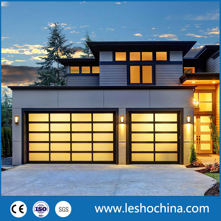5%off Custom Modern Wholesale Lift Smart Electric Insulated Sectional Panel Glass Frameless Automatic Aluminum Garage Door