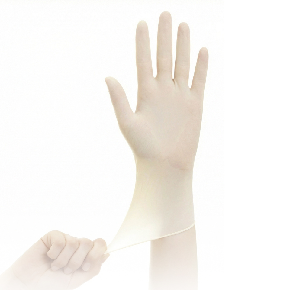 Standard Full-Finger Disposable Medical Grade Latex Gloves