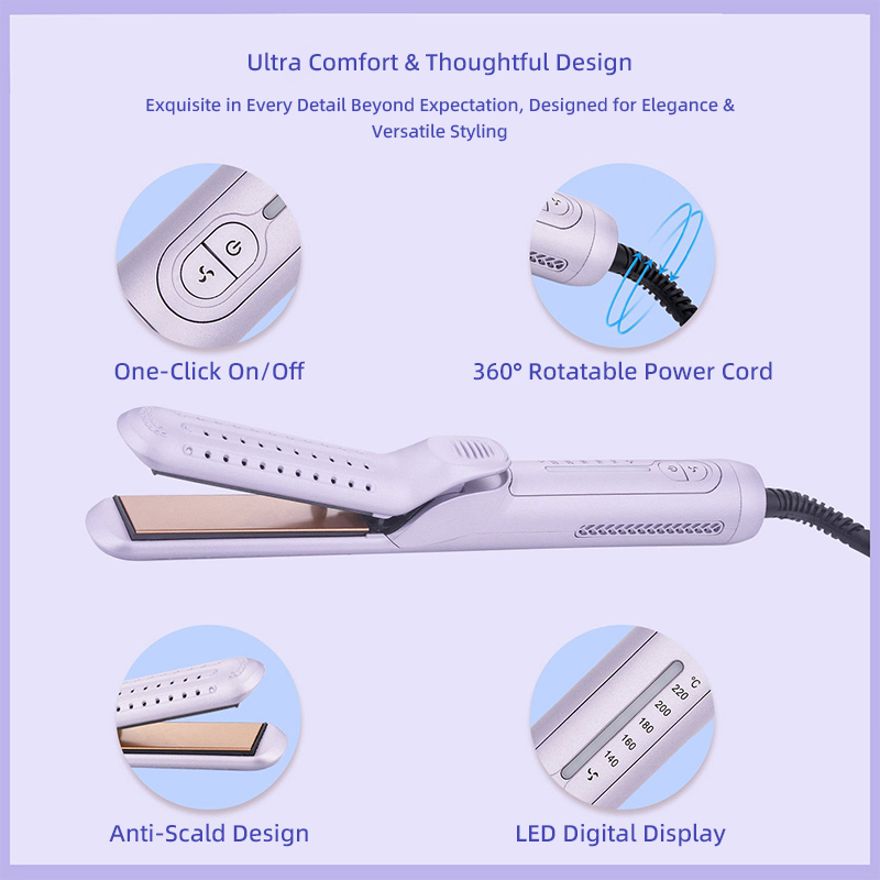 Professional 2 in 1 Hair Straightener Curler with Negative Ion