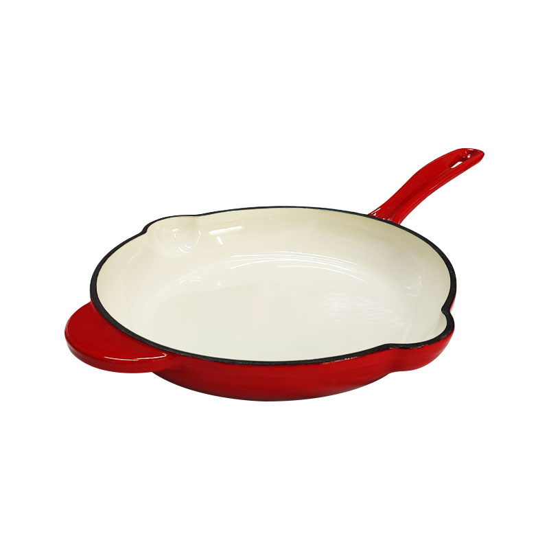 Cast Iron Enamel Fry Pan or Skillet with Handle Non-Stick Cast Iron Cookware