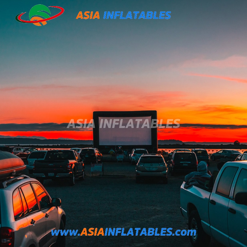 Giant Floating Sealed Inflatable Waterproof TV Movie Projection Screen