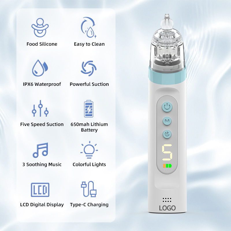 Waterproof Electric Nasal Clean Cartoon Baby Nasal Aspirator with Music and Light