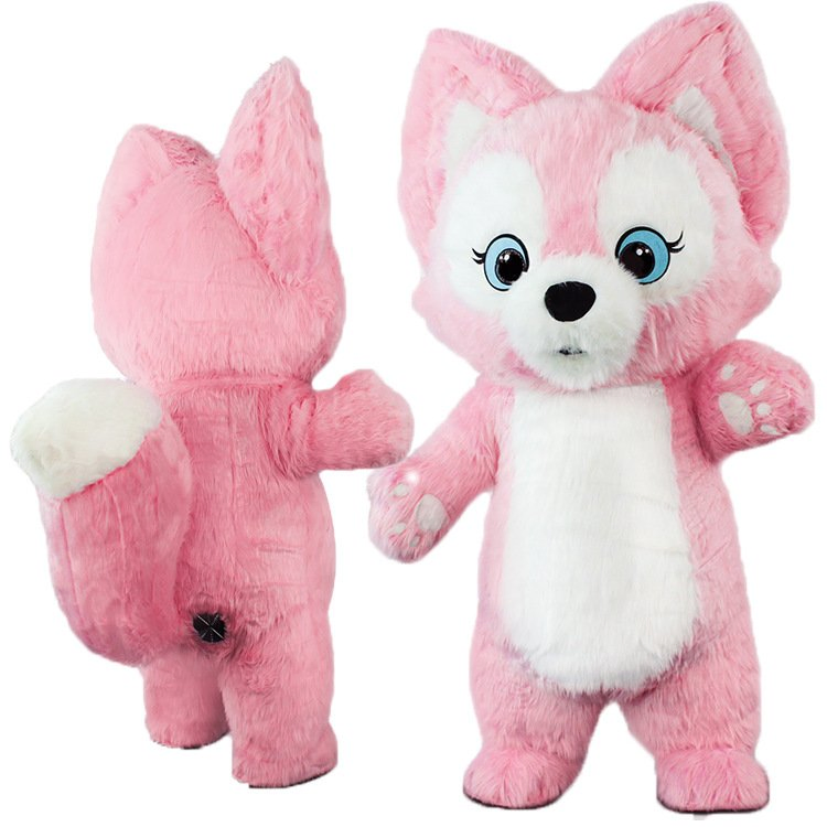 CE Certified Blue Fox Walking Doll Dress Inflatable Mascot Costume