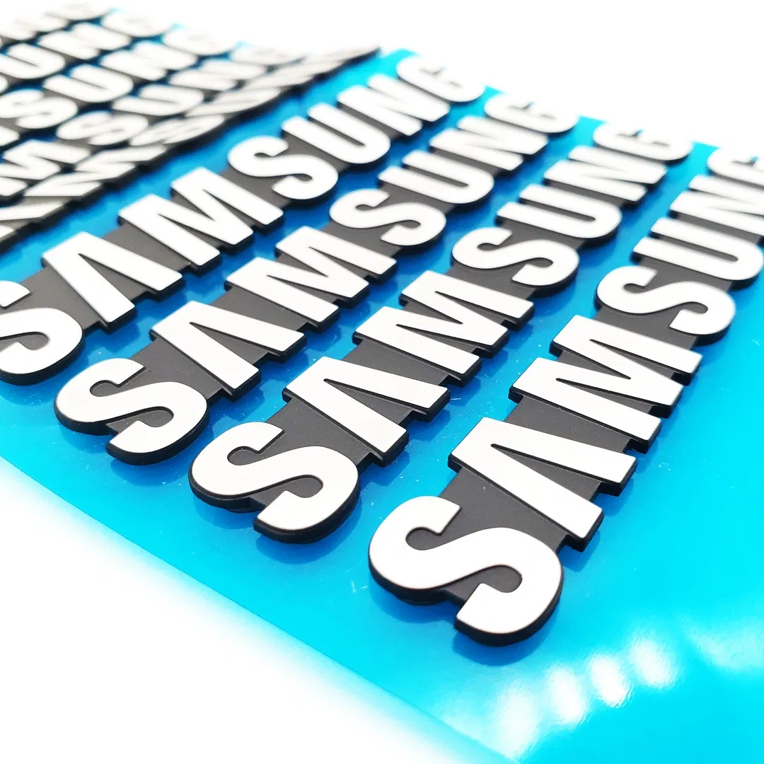 Glossy Stainless Etching Custom Anodizing Surface Finish Advertising Words Metal Logo