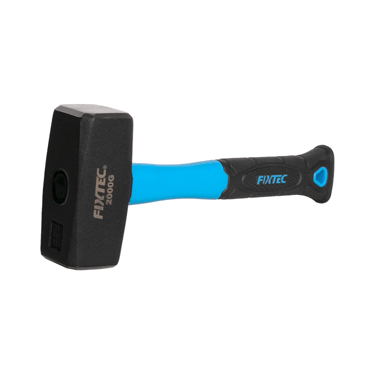 Fixtec High Strength Carbon Steel Big Head Wood Handle 5kg Stoning Hammer