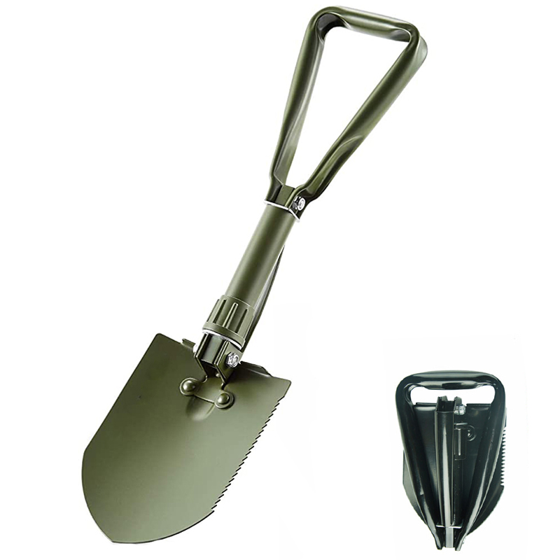 Portable Shovel Multi-Function High Carbon Steel Shovel Garden Spade Car Shovel Outdoor Mini D Handle Engineer Camping Folding Shovel