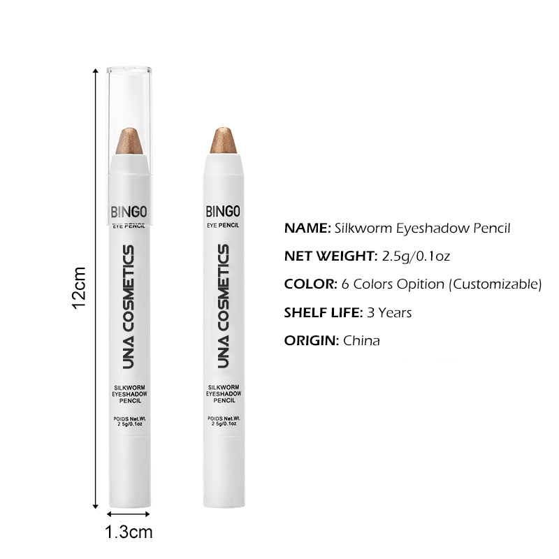 Custom 6 Colors Modified Outline Brightening Eye Makeup Silkworm Eyeshadow Pencil