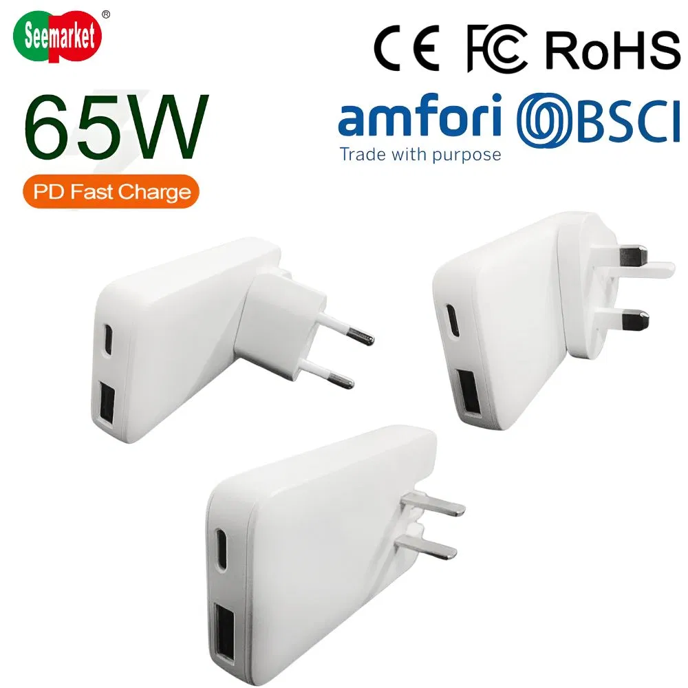 GaN Зарядное устройство 65W для ноутбука и телефона
