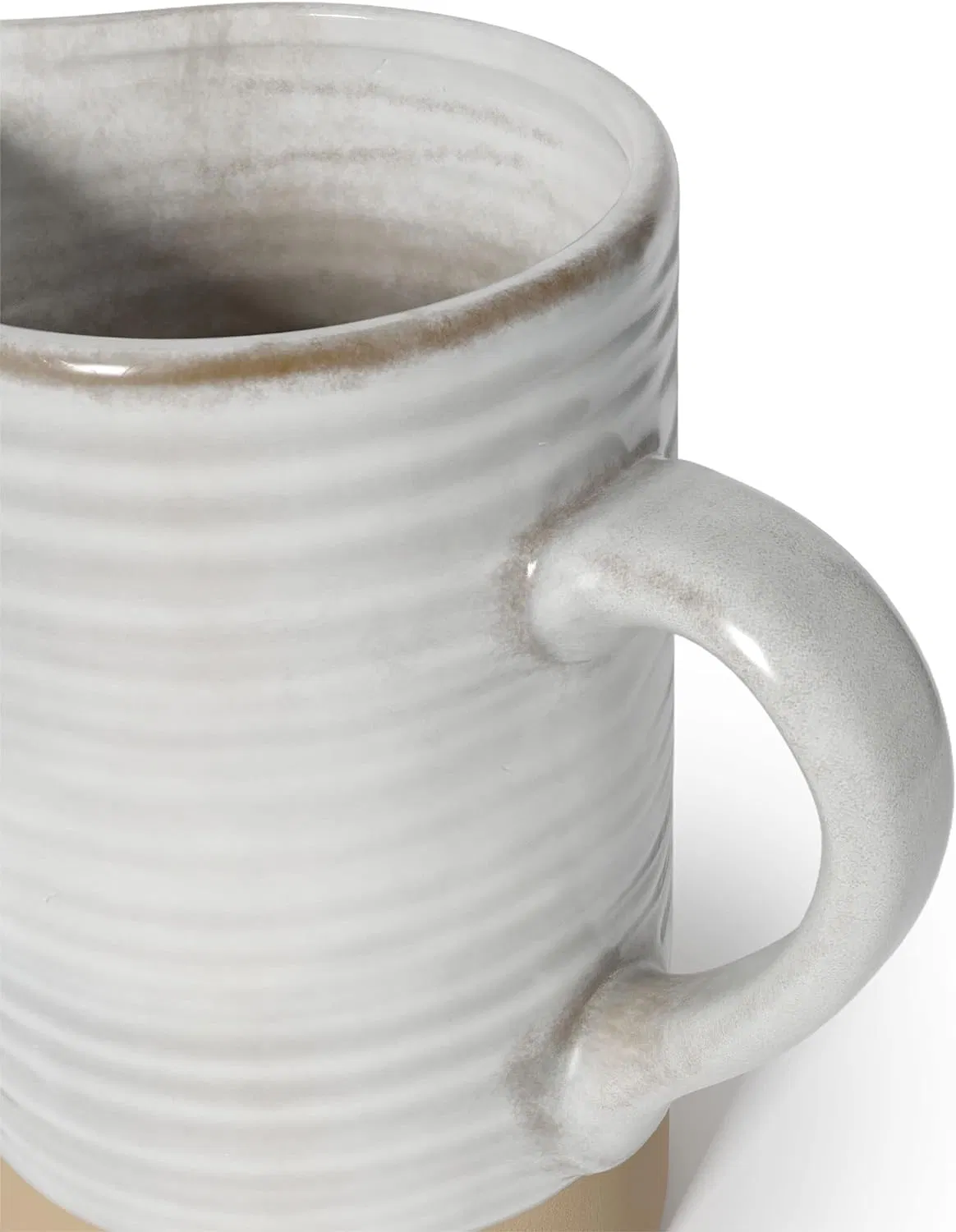 Rustic White Water Pitcher Ceramic Milk Jug