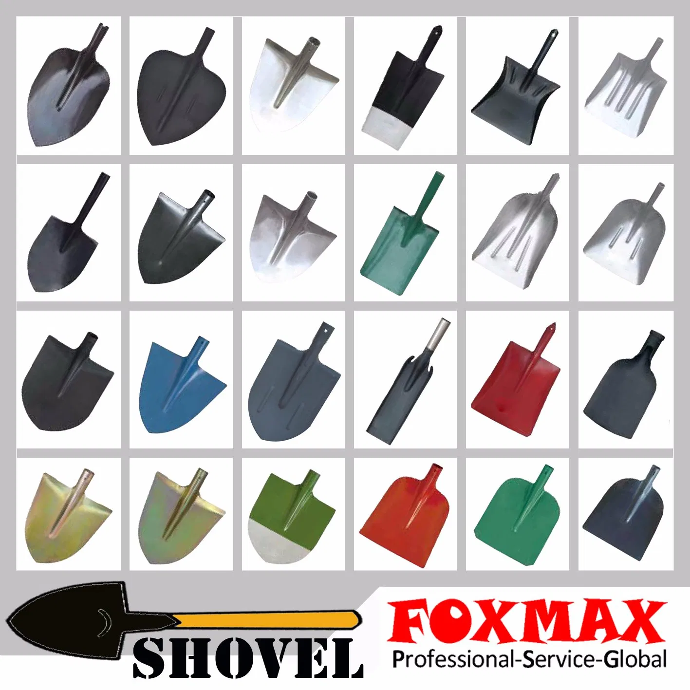 Heavy-Duty Silver Aluminum Snow Shovel for Home and Garden