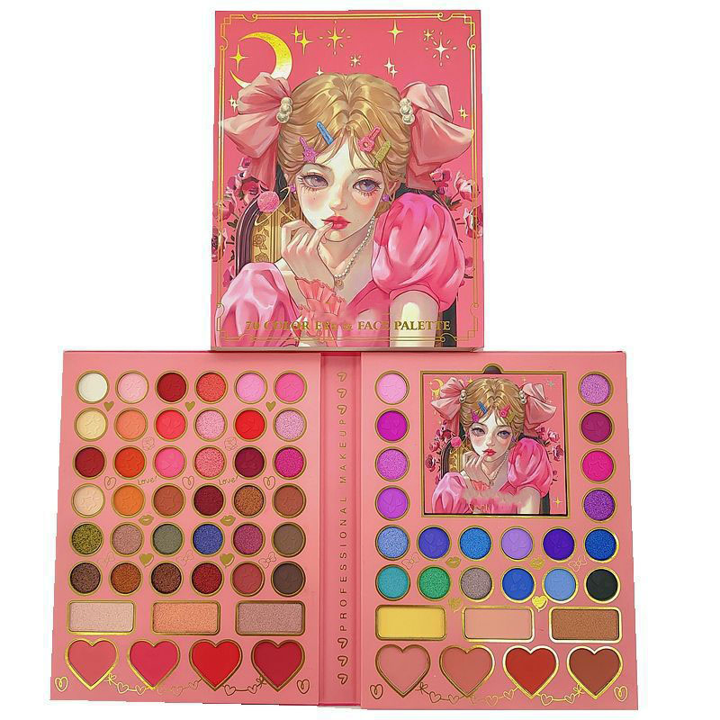 Multi-Function Eyeshadow Palette Set Easy to Apply with Brushes Set