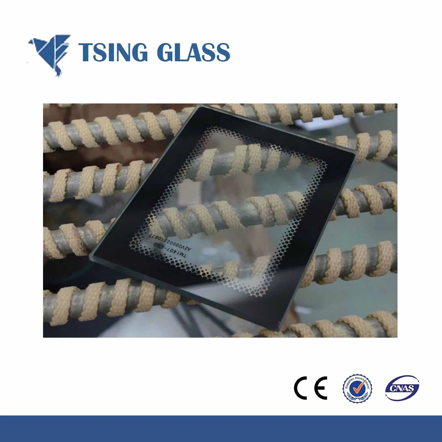 3-6mm Frosted Silk Screen Printing Decorative Glass