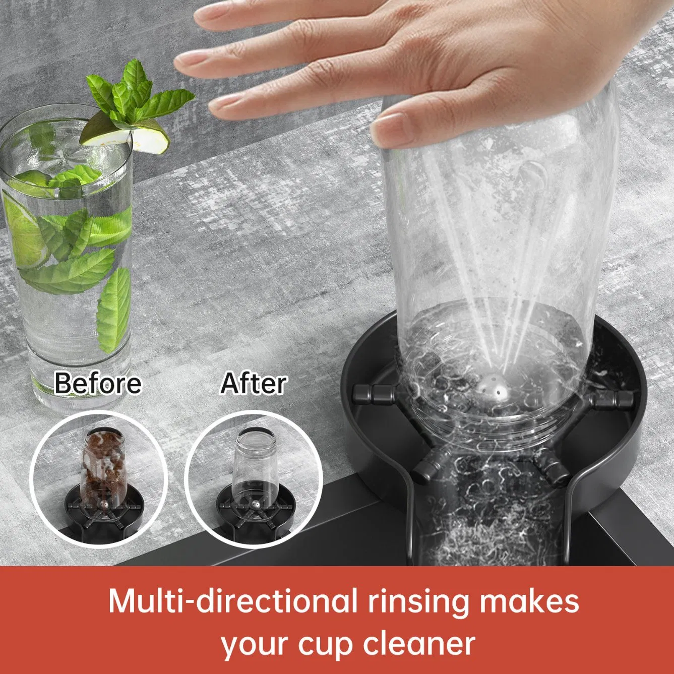 Factory Direct Sales Saving Water Automatic Advanced Kitchen Sink Cup Washer