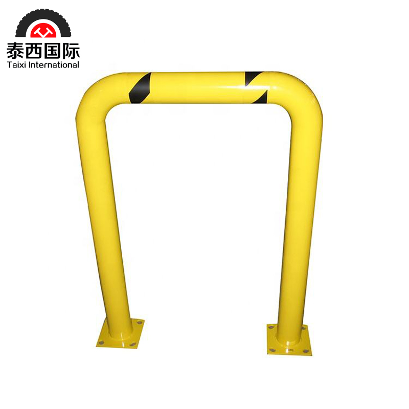 Customize Steel Bollard Heavy Duty Yellow Tube Corner Guardrails with Reflective Strip