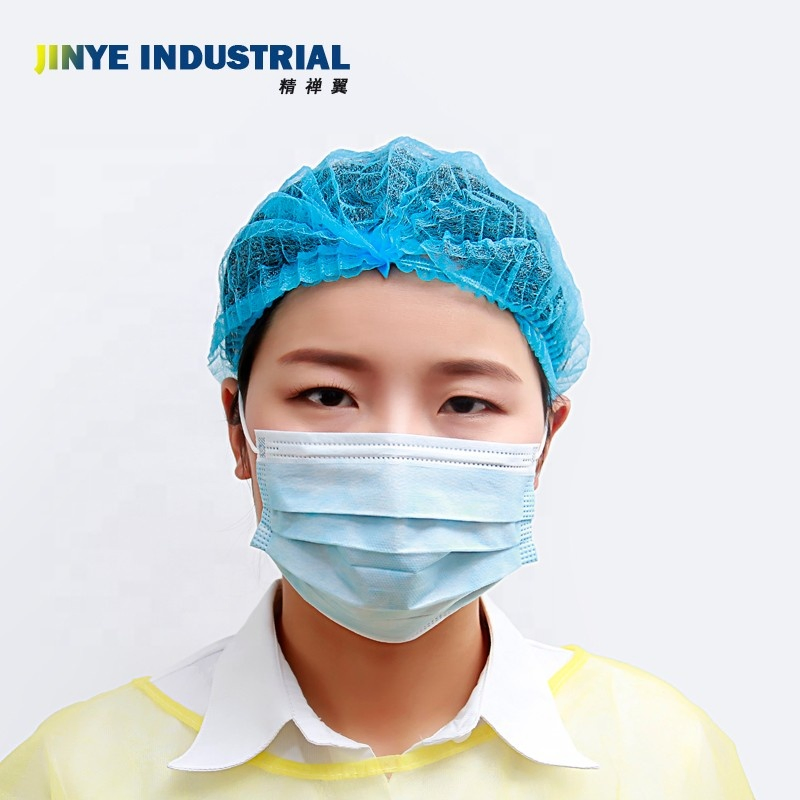 Disposable Clean Room Clip Cap Non Woven Mob Cap Head Cap