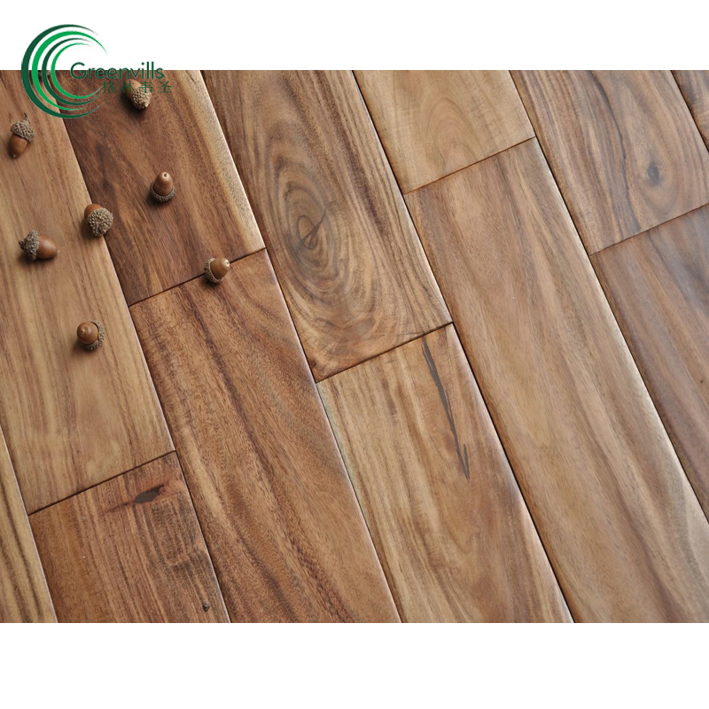 Natural Solid Acacia Hardwood Flooring/Solid Wood Flooring with CE