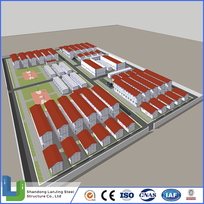 Labor Camp Steel Structure+Sandwich Panel Prefabricated Site Low Cost House with Cheap Price
