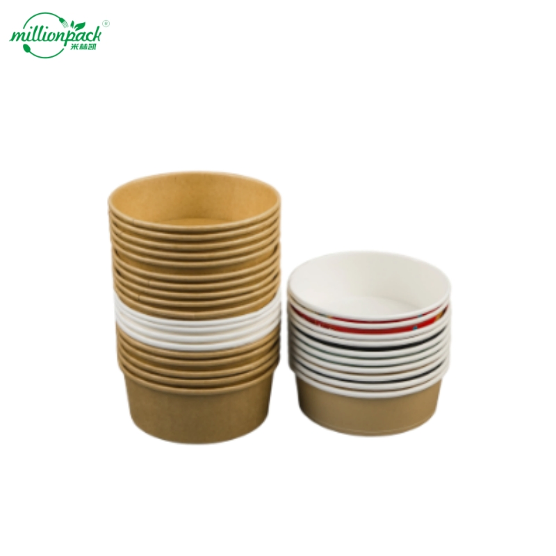 Economical Kraft Paper Salad Round Bowl for Cost Effective Disposable Food Service