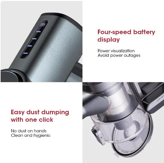 Cordless Vacuum Cleaner Lightweight Cordless Stick Vacuum with Tangle-Free Floor Brush