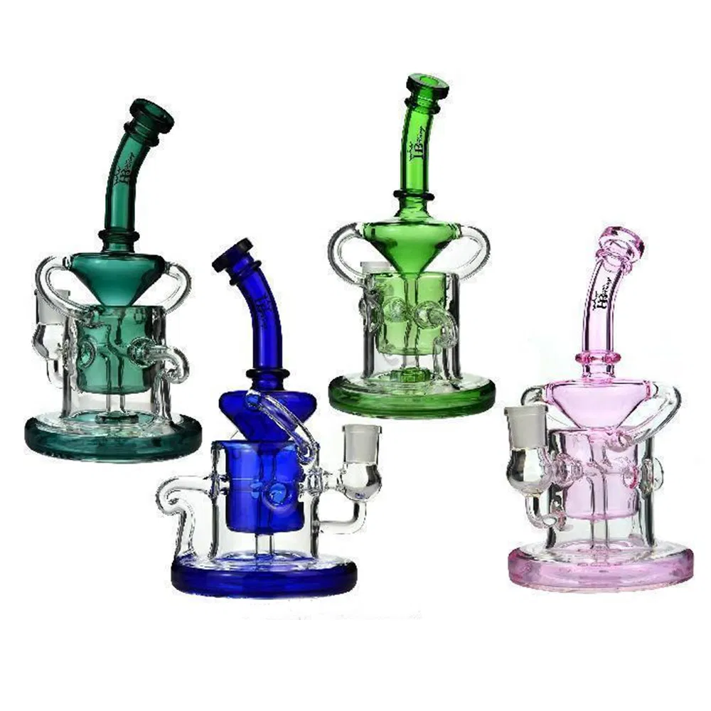 New Traditional 9 Inch Smoking Glass Pipes Wholesale Glass Water Pipe Recycler