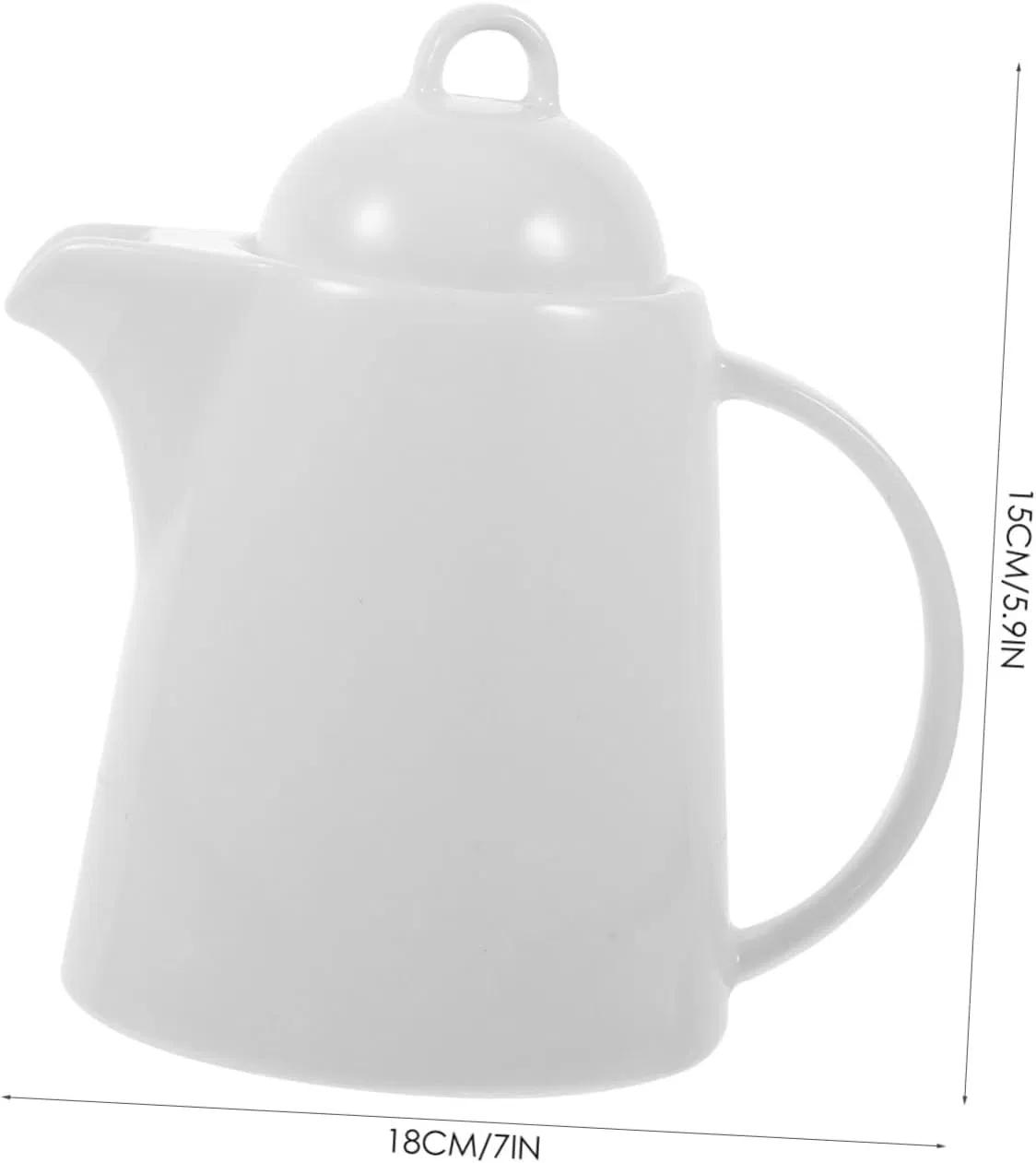 Handmade Big Handled White Black Ceramic Juice Jug