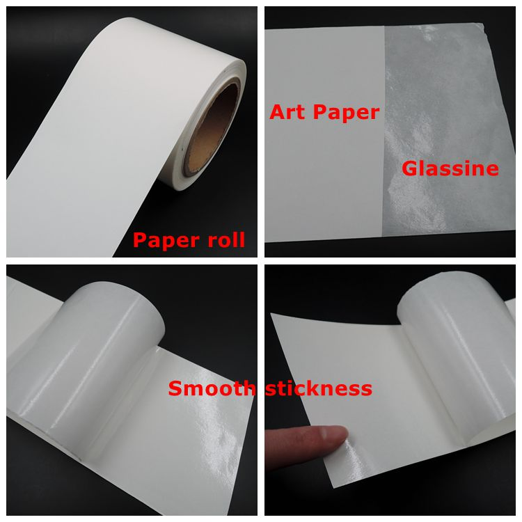 80GSM Permanent Adhesive Semi-Gloss Coated Paper Self Adhesive Label Material