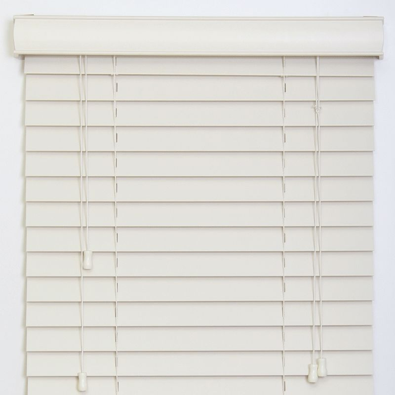 Factory Direct Price Tubular 50mm Faux Wodd Blind with Fireproof Material