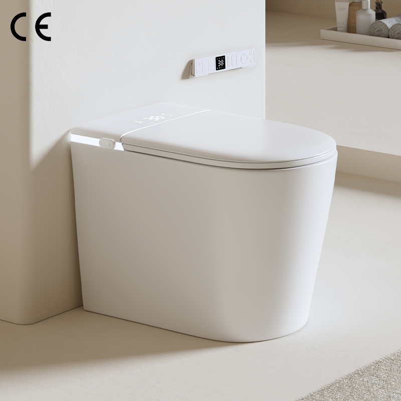 Small Size Space Saving Electric Sensor Bathroom Intelligent Wc One Piece Toilet Bowl Smart Toilet with Ultra-Thin Cover